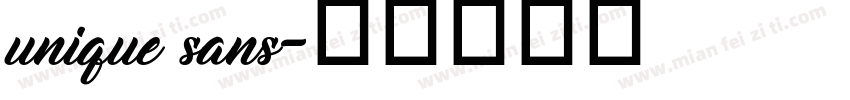 unique sans字体转换
